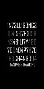Black background with white text displaying a series of numbers and letters.